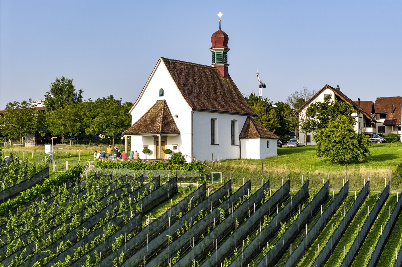 Kapelle mit Rebberg in Hünenberg