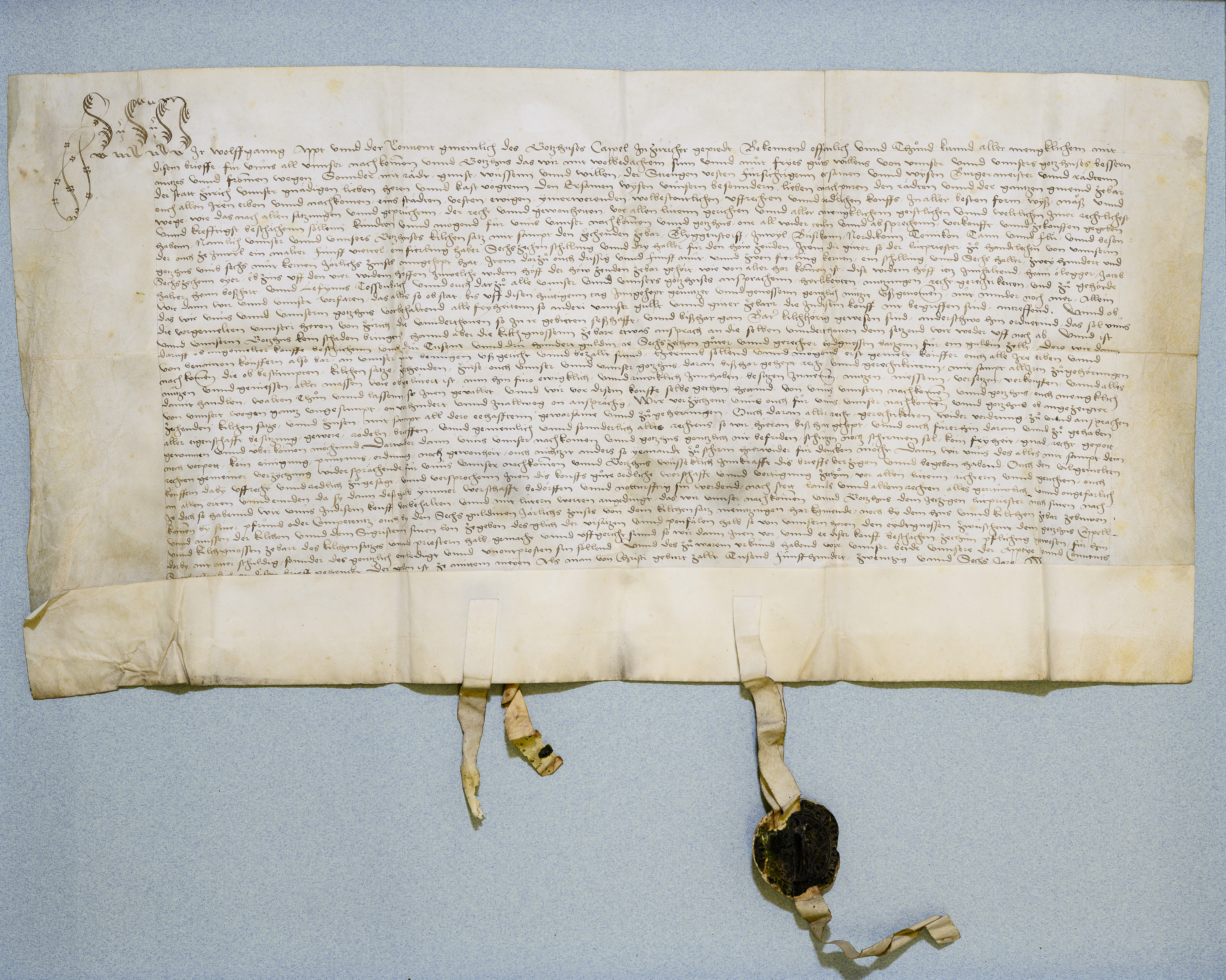 Loskauf-Urkunde von 1526. Foto: Andreas Busslinger