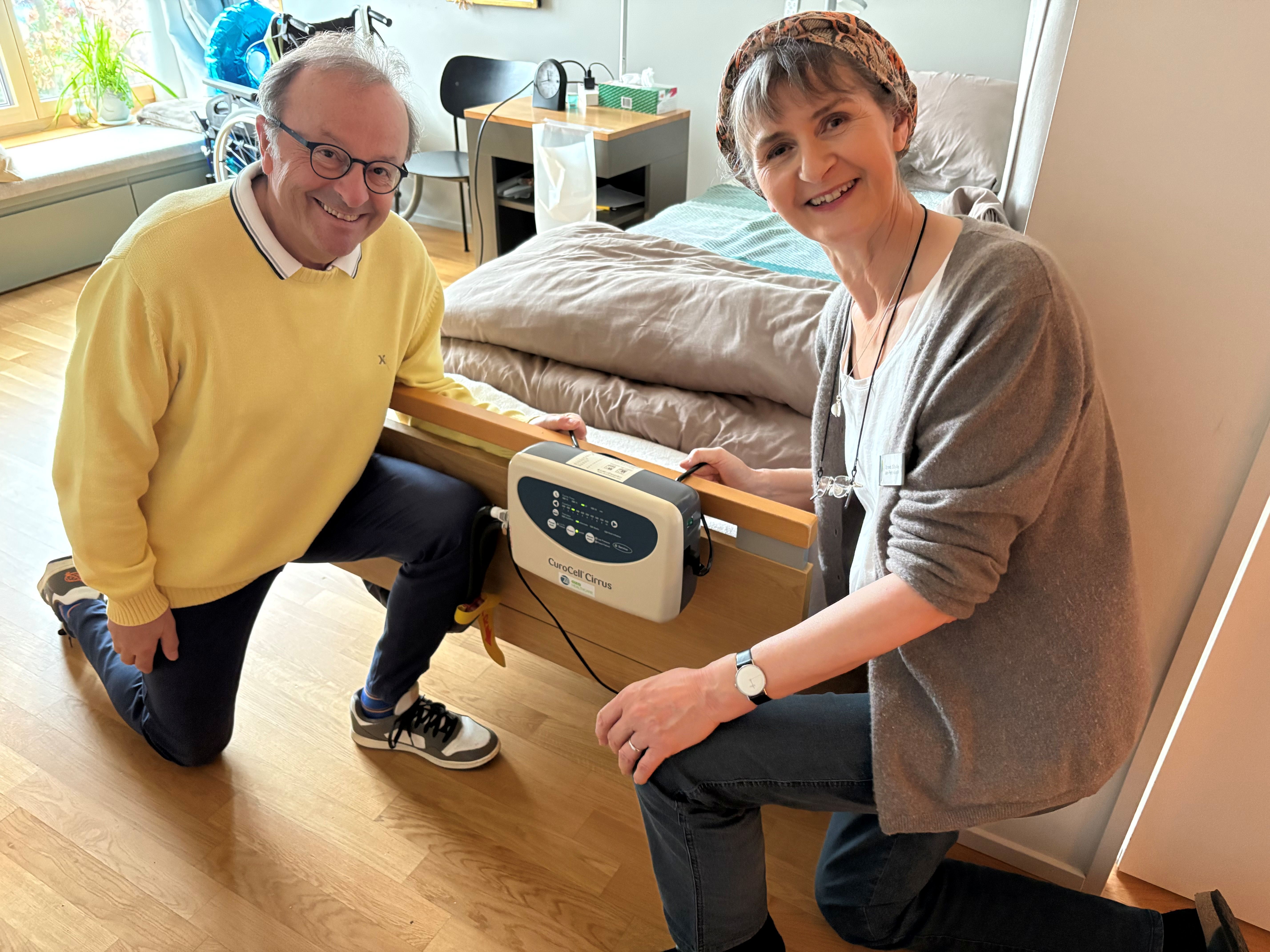 Stiftungsratspräsident Karl Huwyler und Sibylle Jean-Petit-Matile, Ärztin im Hospiz und Geschäftsleitung Stiftung Hospiz Zentralschweiz