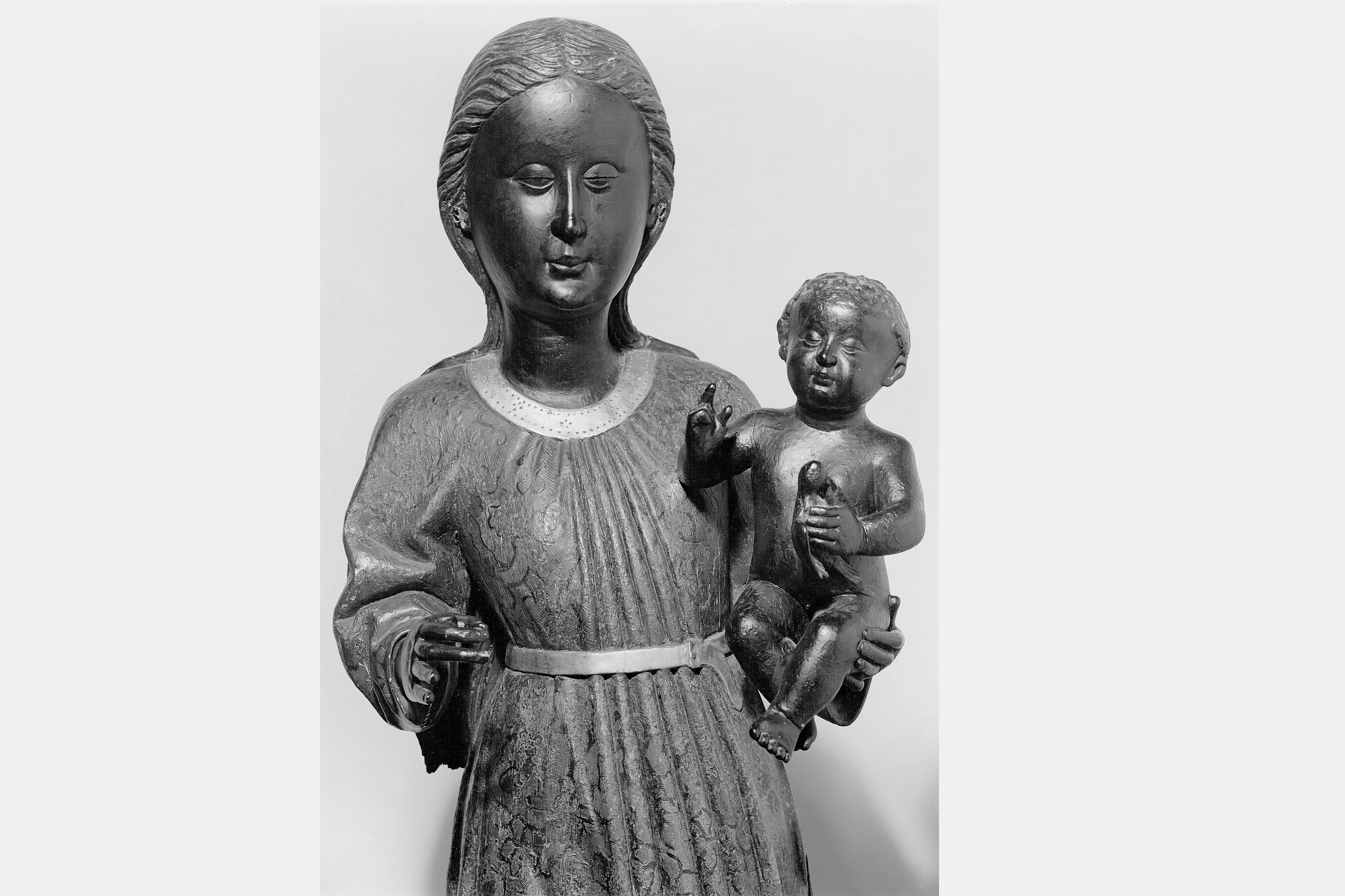 Holzskulptur Schwarze Madonna. Foto:Museum Fram Einsiedeln